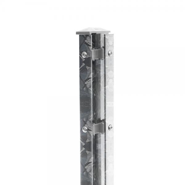 Eck-Pfosten Rechts Typ 1 Höhe 1,23 m mit Abdeckleiste nur feuerverzinkt - zum Aufdübeln